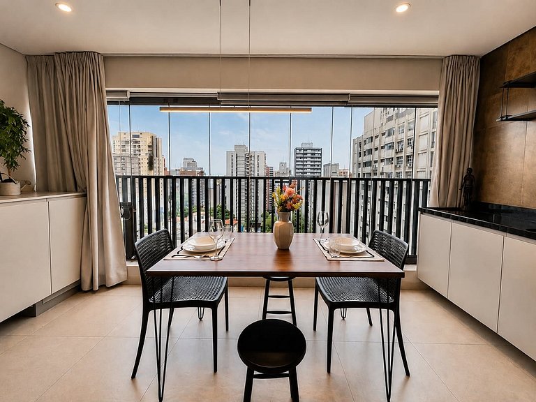 Luxury Apartment Jardins | 53m², Pool & Garage